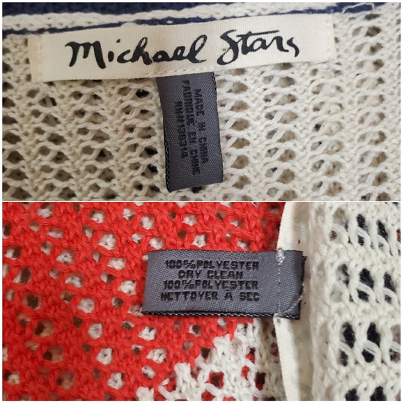 MICHAEL STARS | Striped Open Crochet Knit Cardigan - Picture 8 of 8